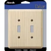 Amerelle Contemporary Unfinished Beige 2 gang Wood Toggle Wall Plate 1 pk