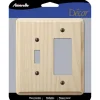 Amerelle Contemporary Unfinished Beige 2 gang Wood Decorator/Toggle Wall Plate 1 pk