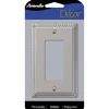 Amerelle Georgian Satin Nickel 1 gang Die-Cast Metal Decorator Wall Plate 1 pk