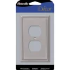 Amerelle Metro Brushed Nickel 1 gang Die-Cast Metal Duplex Wall Plate 1 pk