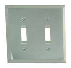 Amerelle Mirror Clear 2 gang Acrylic Toggle Wall Plate 1 pk