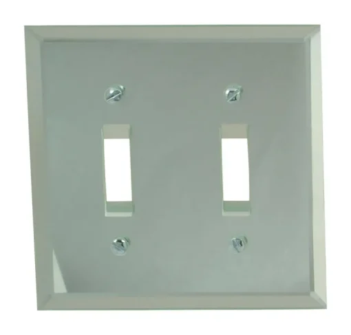 Amerelle Mirror Clear 2 gang Acrylic Toggle Wall Plate 1 pk