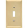Amerelle Polished Brass 1 gang Stainless Steel Toggle Wall Plate 1 pk