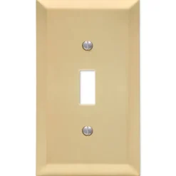 Amerelle Polished Brass 1 gang Stainless Steel Toggle Wall Plate 1 pk