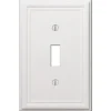 AMERELLE White 1 gang Steel Toggle Wall Plate 1 pk