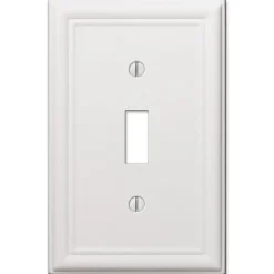 AMERELLE White 1 gang Steel Toggle Wall Plate 1 pk