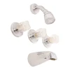 American Brass 3-Handle Brass Tub and Shower Faucet