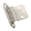 Amerock 2 in. W X 2-3/4 in. L Satin Nickel Silver Steel Decorative Hinge 10 pk