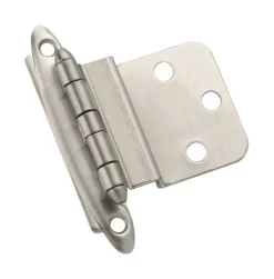 Amerock 2 in. W X 2-3/4 in. L Satin Nickel Silver Steel Decorative Hinge 10 pk