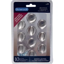 Amerock Allison Round Cabinet Knob 1-5/16 in. D 15/16 in. Brushed Chrome 10 pk
