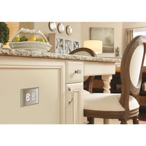 Amerock Candler Rectangle Cabinet Knob 1-1/4 in. D 1-1/8 in. Satin Nickel 5 pk