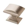 Amerock Candler Square Cabinet Knob 1-1/8 in. Satin Nickel 1 pk