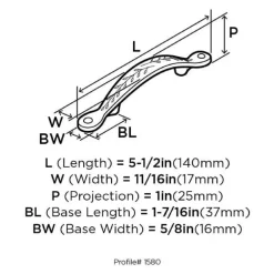 Amerock Natures Splendor Inspirations Cabinet Pull 3 in. Oil-Rubbed Bronze 1 pk
