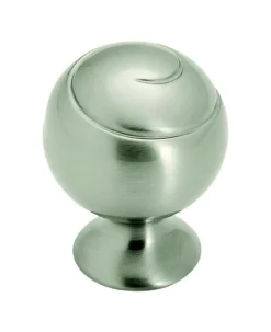 Amerock SwirlZ Round Cabinet Knob 1-1/8 in. D 1-1/2 in. Satin Nickel 1 pk