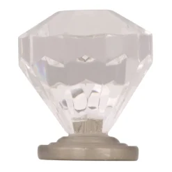 Amerock Traditional Classics Round Furniture Knob 1-1/4 in. D 1-1/5 in. Satin Nickel 5 pk