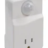 Amertac White Motion Activated Plug In Light Control 1 pk