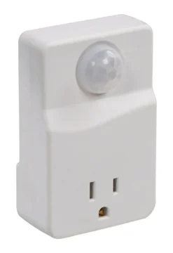 Amertac White Motion Activated Plug In Light Control 1 pk