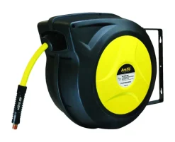 Amflo Ultra Air 50 ft. L X 3/8 in. D Hybrid Polymer Air Hose Reel 300 psi Black