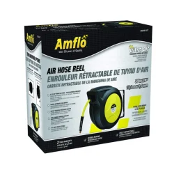 Amflo Ultra Air 50 ft. L X 3/8 in. D Hybrid Polymer Air Hose Reel 300 psi Black