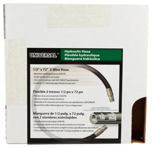 Apache 0.5 in. D X 72 in. L 3500 psi Rubber 2-Wire Hydraulic Hose