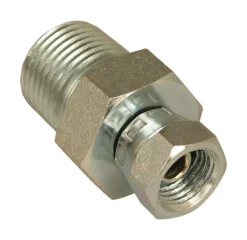 Apache Steel 1/2 in. D X 3/8 in. D Hydraulic Adapter 1 pk