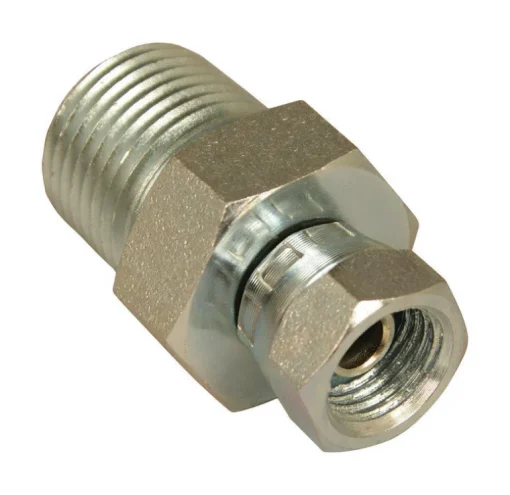 Apache Steel 1/2 in. D X 3/8 in. D Hydraulic Adapter 1 pk