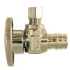 Apollo PEX A 1/2 in. Barb in to X 1/4 in. Compression Chrome Plated Stop Valve