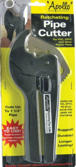 Apollo Ratcheting PVC Pipe Cutter Black 1 pk