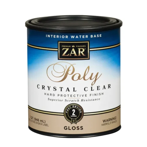 Aqua ZAR Clear Water-Based Indoor Polyurethane Paint 1 qt. 125 sq. ft. Coverage (Pack of 4)