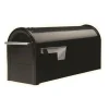 Architectural Mailboxes Franklin Contemporary Galvanized Steel Post Mount Black Mailbox