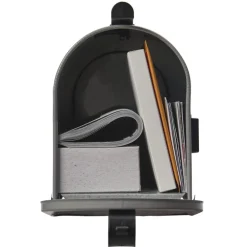 Architectural Mailboxes Grayson Classic Galvanized Steel Post Mount Gray Mailbox