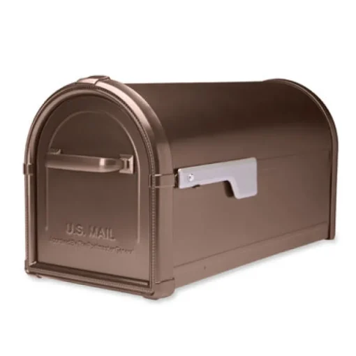 Architectural Mailboxes Hillsborough Classic Galvanized Steel Post Mount Copper Mailbox