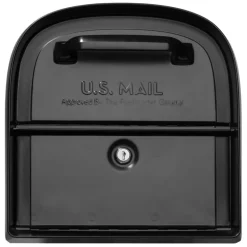 Architectural Mailboxes Oasis Modern Galvanized Steel Post Mount Black Mailbox