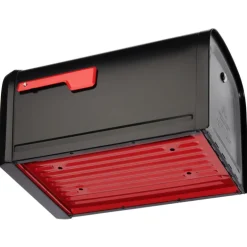 Architectural Mailboxes Oasis Modern Galvanized Steel Post Mount Black Mailbox