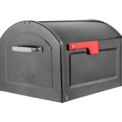 Architectural Mailboxes Pewter Galvanized Steel Post Mounted Mailbox 18.3 L x 12 H x 14 W in.