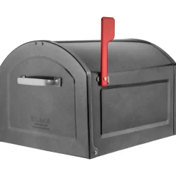 Architectural Mailboxes Pewter Galvanized Steel Post Mounted Mailbox 18.3 L x 12 H x 14 W in.