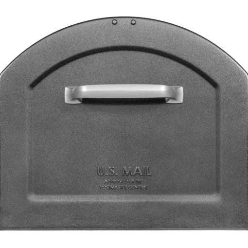 Architectural Mailboxes Pewter Galvanized Steel Post Mounted Mailbox 18.3 L x 12 H x 14 W in.