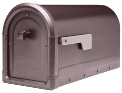 Architectural Mailboxes Roxbury Post Mount Galvanized Steel Post Mount Rubbed Bronze Mailbox