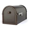 Architectural Mailboxes Rubbed Bronze Bellevue Modern Galvanized Steel Post Mount Mailbox