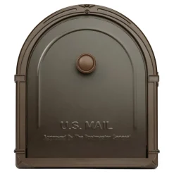 Architectural Mailboxes Rubbed Bronze Bellevue Modern Galvanized Steel Post Mount Mailbox