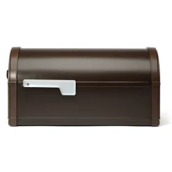 Architectural Mailboxes Rubbed Bronze Bellevue Modern Galvanized Steel Post Mount Mailbox