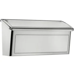 Architectural Mailboxes Silver Stainless Steel Wall Mount Mailbox 14.65 L x 7.13 H x 4.21 W in.