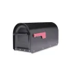 Architectural Mailboxes Sequoia Black Galvanized Steel Post Mount Mailbox 20.7 L x 9.7 H x 8 W in.