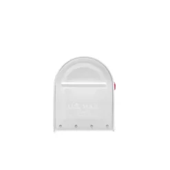 Architectural Mailboxes Sequoia Modern Galvanized Steel Post Mount White Mailbox