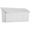 Architectural Mailboxes Wayland Contemporary Galvanized Steel Wall Mount White Mailbox