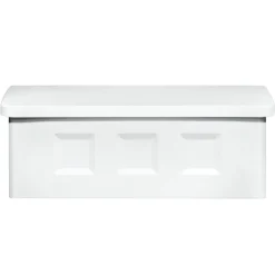 Architectural Mailboxes Wayland Contemporary Galvanized Steel Wall Mount White Mailbox
