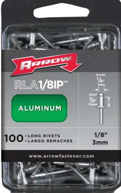 Arrow 1/8 in. D X 1/2 in. Aluminum Long Rivets Silver 100 pk