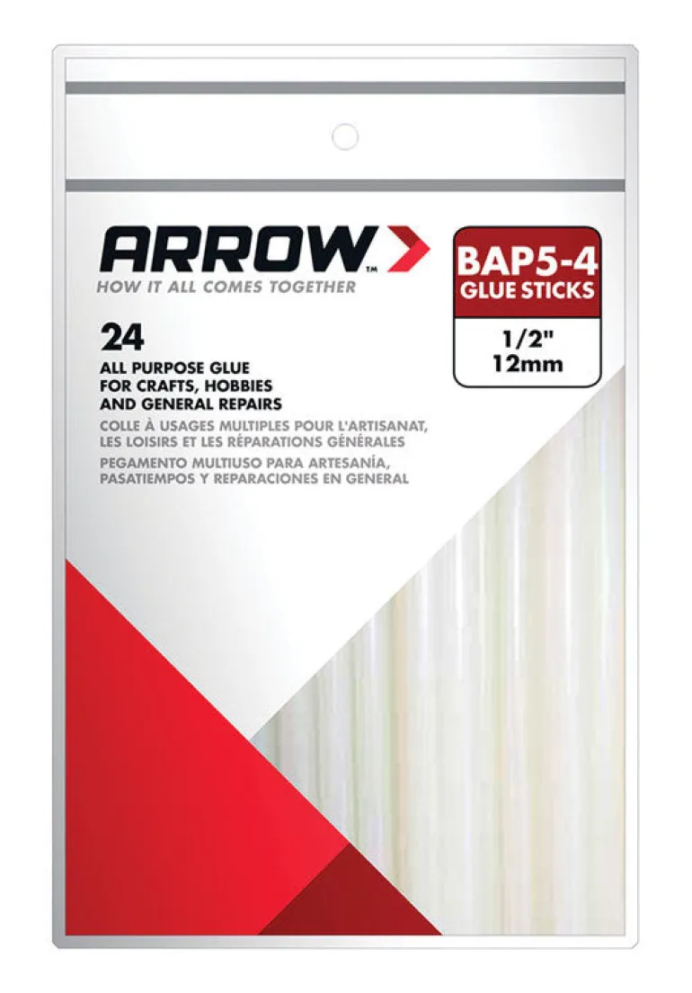 Arrow 0.5 in. D X 4 in. L All Purpose Glue Sticks Clear 24 pk