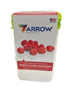 Arrow Home Products 1 pt White Food Storage Container Set 5 pk