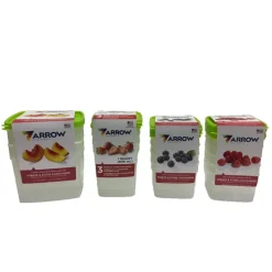 Arrow Home Products 1 pt White Food Storage Container Set 5 pk